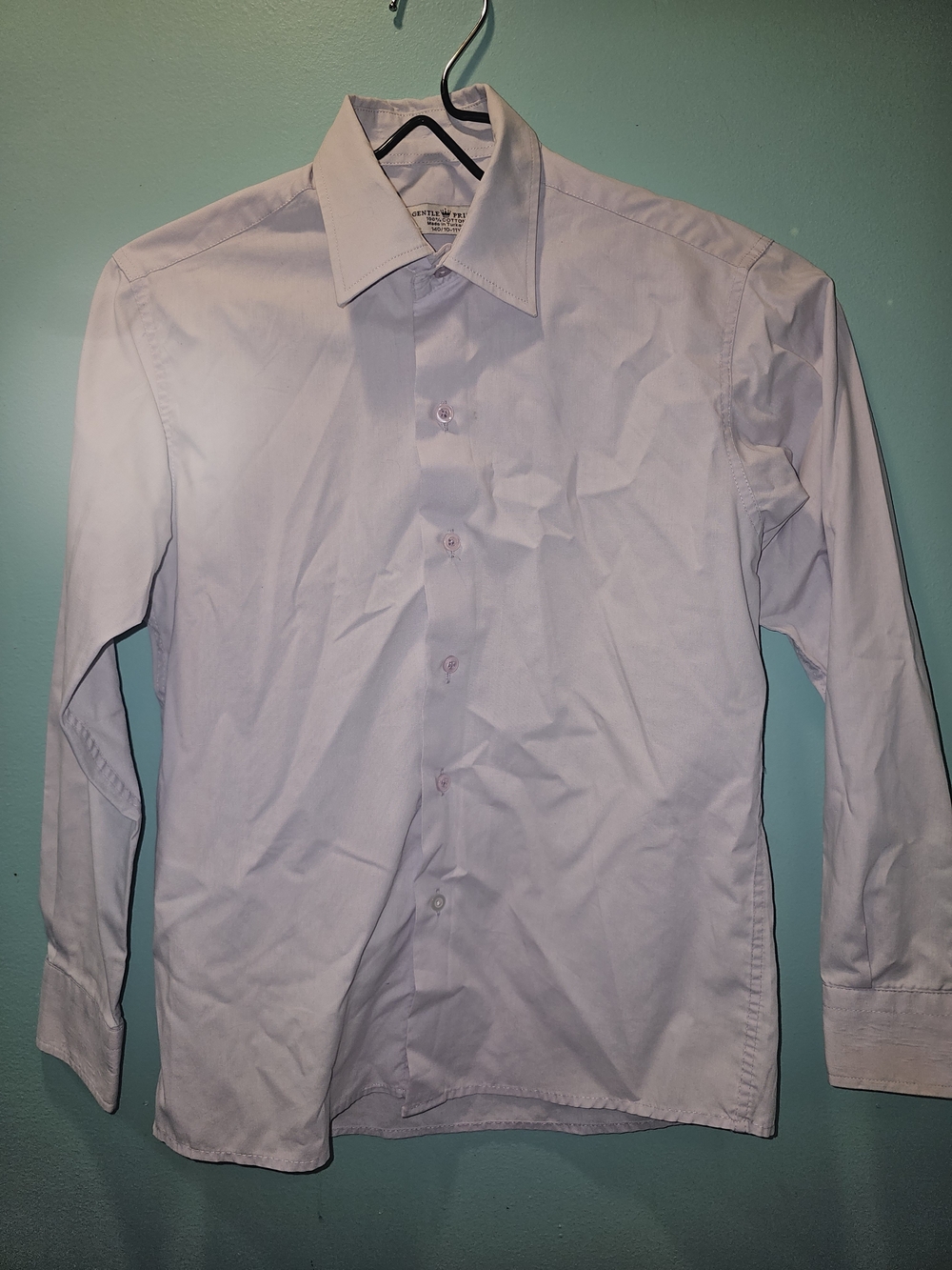 Lavander Dress Shirt Boys Size 10-11 Years (140) 100% Cotton